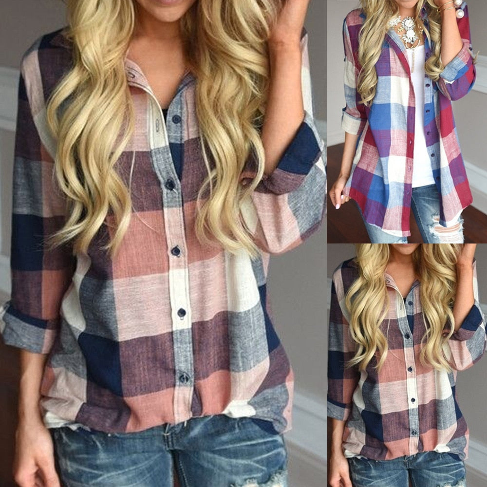 Long sleeve casual blouse